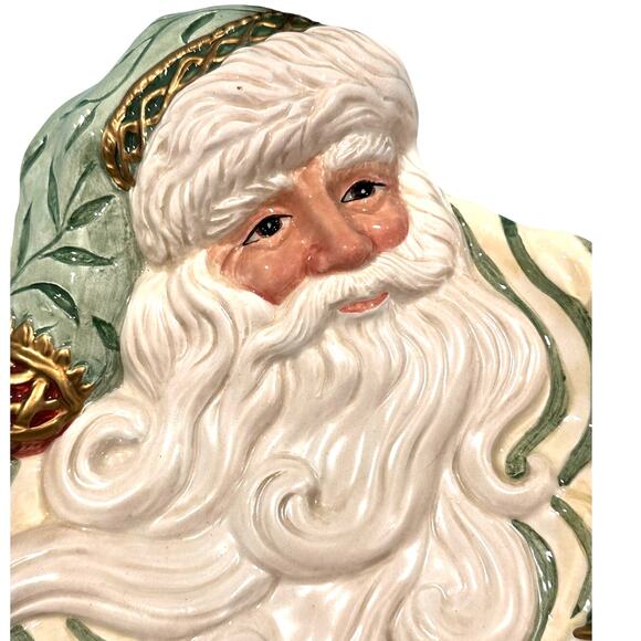 Fitz and Floyd Classics Gregorian 1994 Santa Canapé Server/Decorative Wall Plate - Picture 2 of 5